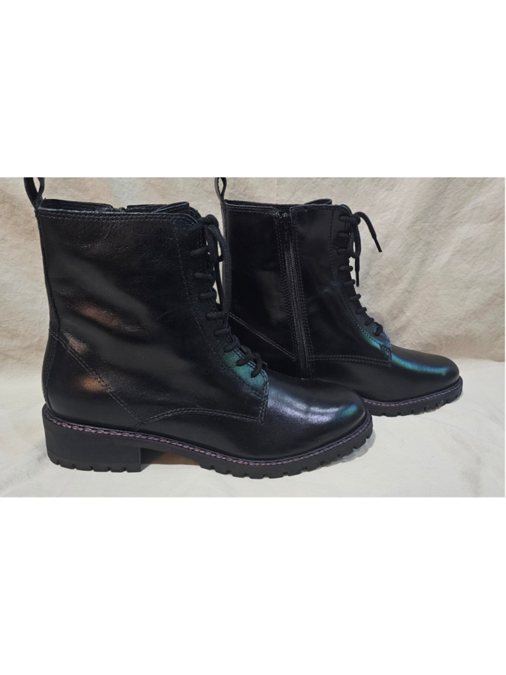 Lucky Brand Mens Lace Up Captain Boot size 10 M, Black